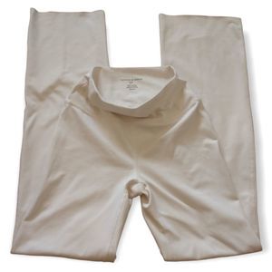 Harmony & Balance Women's Split Ankle Yoga Pants in White | S